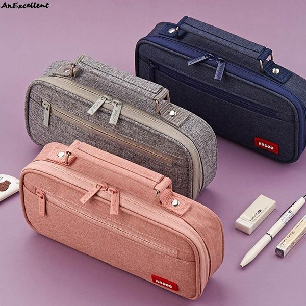 

pencil bags large capacity case canvas pen multifunctional pencilcase pouch bag box for school supplies stationery