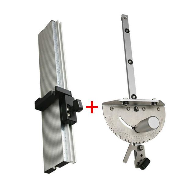 

professional hand tool sets 1 set woodworking table saw miter gauge and 450mm fence with track ssawing assembly aluminium alloy ruler