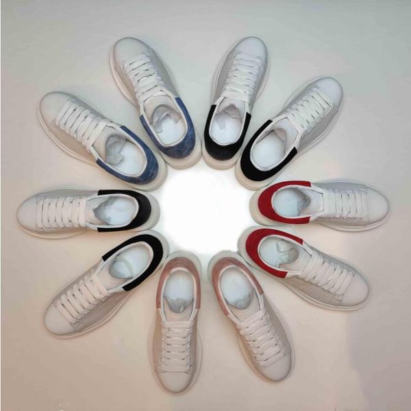 

2021 brand luxury designer men fashion women shoes leather lace up platform oversized sole confortable white casual shoe with box size 35-46