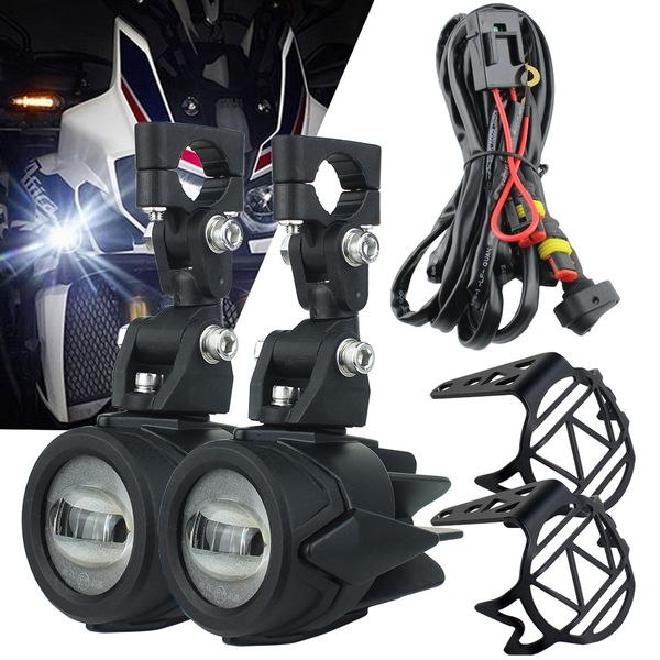 

auxiliary lights for motorcycle 40w 6000k spot driving fog lamps for off-road, 4x4, 4wd, atv, suv, jeep, car, truck, tractor