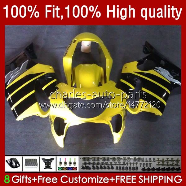 Fairings de molde de injeção para Honda CBR 600 F4I FS CC F4 I 600f4i CBR600 F4I 04 05 06 07 Amarelo Preto 55No.48 CBR600F4I 600cc 2004 2005 2006 2007 CBR600FS 04-07 OEM Body Kit