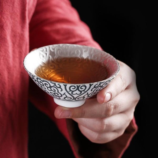 

mugs silver cup 999 pure handmade ceramic inlaid gilt teamaster for tea home