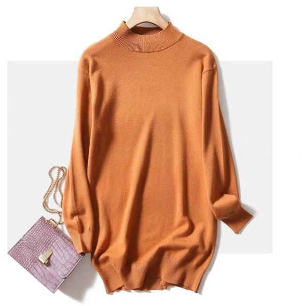 

women's sweaters autumn women o-neck long sweater oversize pullovers knitted turtleneck cashmere basic solid gray white loose jumper ca, White;black