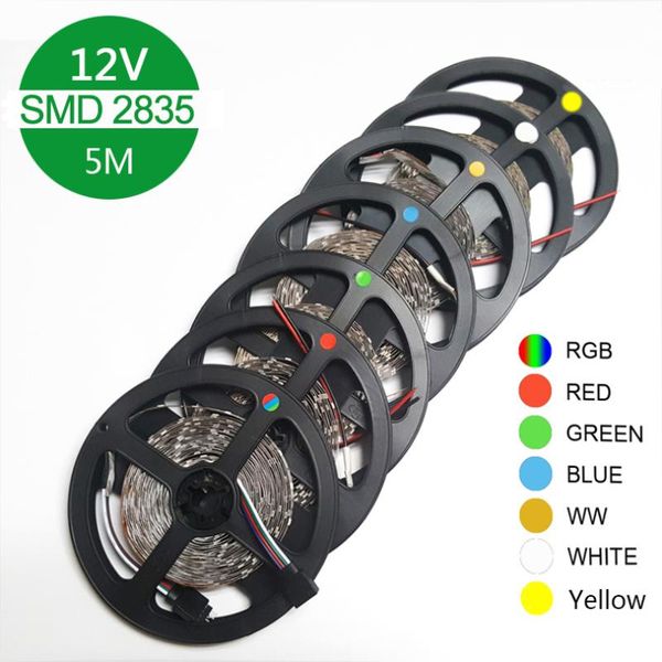 

strips rgb led strip light 2835 dc12v neon ribbon waterproof flexible diode tape 60leds/m for home decoration