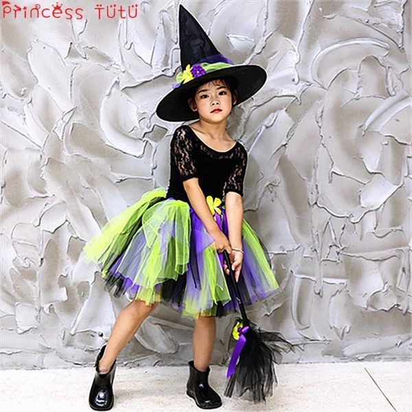 

skirts 2021 halloween witch style girl tutu skirt autumn and winter year up costume set toddler s for 1-14y1, Blue