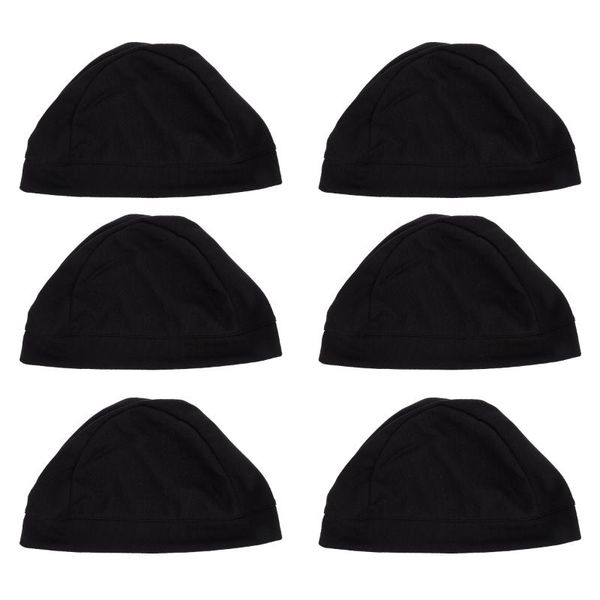 

cycling caps & masks 6pcs liner sports sweat-absorb inner outdoor linning, Black