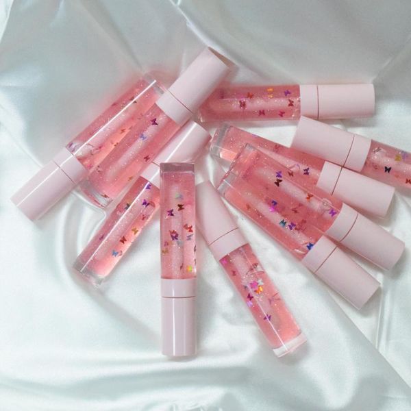 

model lip gloss make up with butterflies private label vendor for makeup lipgloss