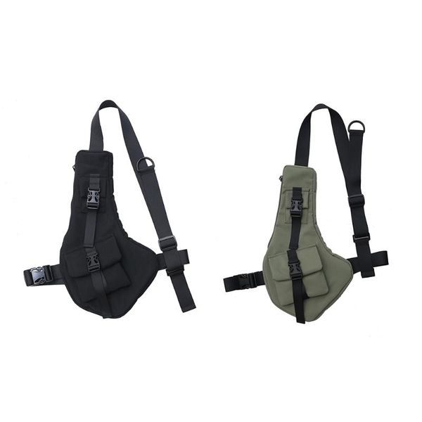 

stylish vest chest bag men women waist belt pack nylon streetwear shoulder crossbody bags for outdoor hip hop decor