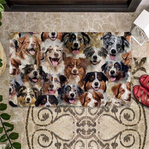 

carpets erugear a bunch of australian shepherds doormat custom non slip door floor mats decor porch