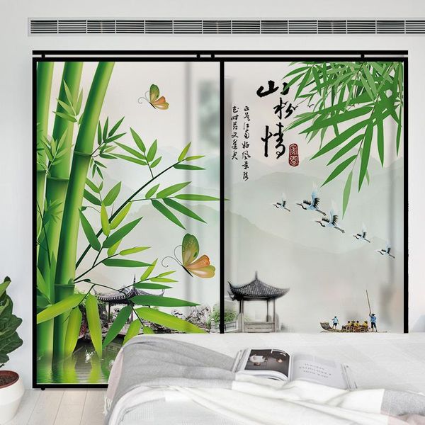 

window stickers bathroom anti-peep sliding door kitchen frosted glass sticker decoration personality creative toilet film