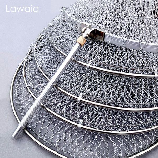 

lawaias hand-woven fishing cage gray braided quick-drying multifilament fish guard wire hanging tennis racket line gear accessories