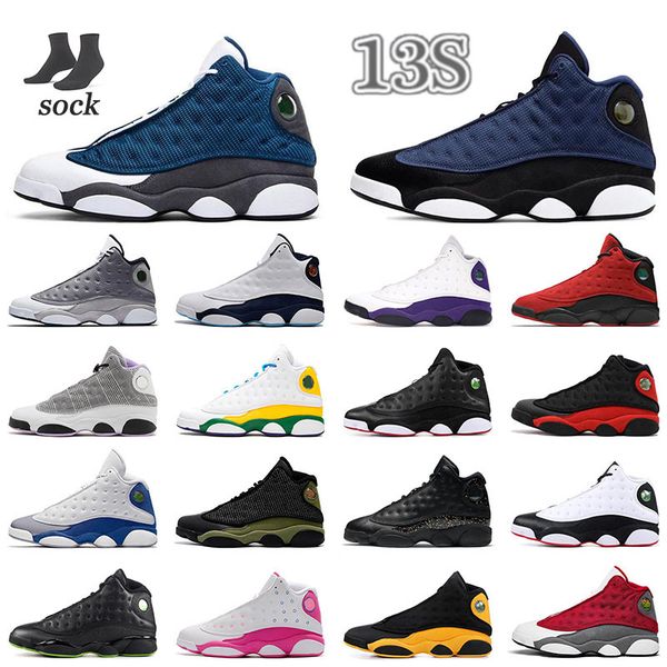 

2022 cost-efective mens brave blue baskeball shoes jumpman 13 13s french flint-blue hiking outdoor sports sneaker winter boots womens playgr