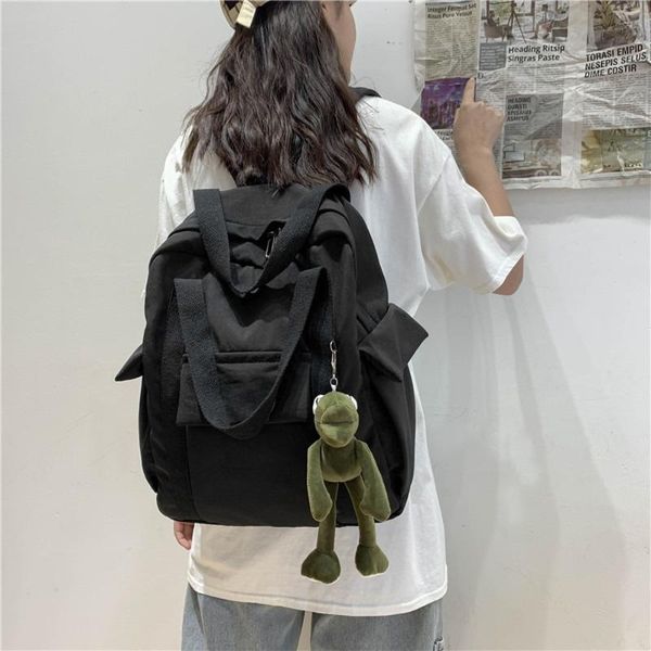 

backpack student schoolbag high school campus simple fashion men and women