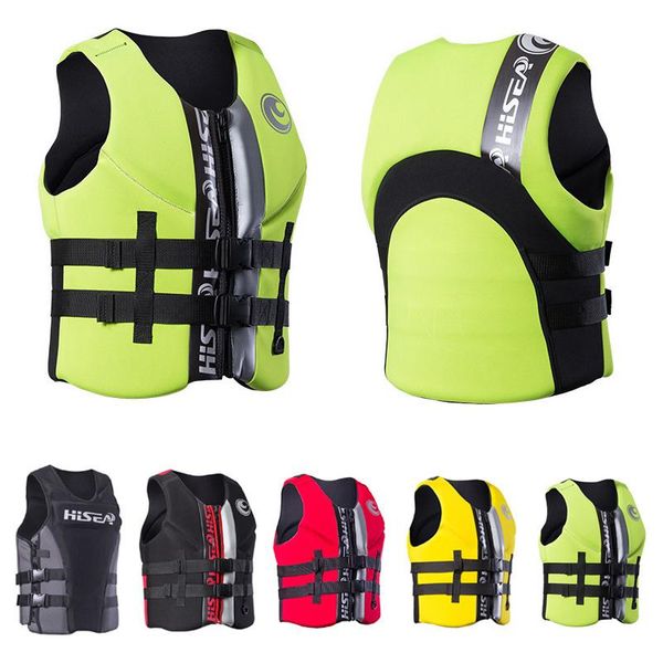 

life vest & buoy neoprene jackets ce uscg for adults, youth, motor boat water rescue swim assistance kayak ski lightweight waistcoat