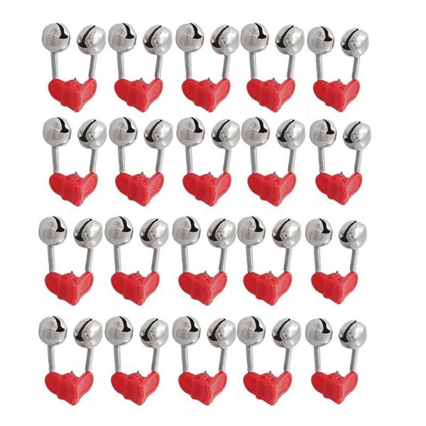 

pcs fishing rod alarm dual alert bells red silver tone boat rods