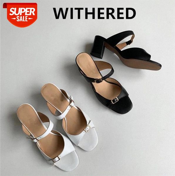 

withered ins fashion blogger vintage england square heel mule shoes open toesandals women shoes woman women sandals #m33g, Black