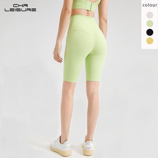 

women's leggings chrleisure high waist fitness five-point sport women, Black