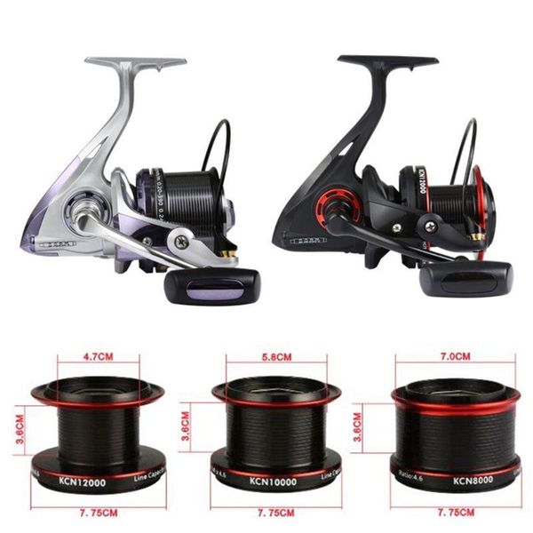 

baitcasting reels 8000/10000/12000 metal fishing reel long-range throwing rod fish spinning wheel anti-sea water drop ship