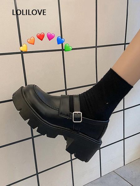 

dress shoes arrivals women pu high heels lolita korean kawaii cute sweet girl retro girls platform mary jane, Black