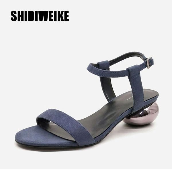 

summer female high heel sandals women strange style open toe ankle strap concise sandalia r121, Black