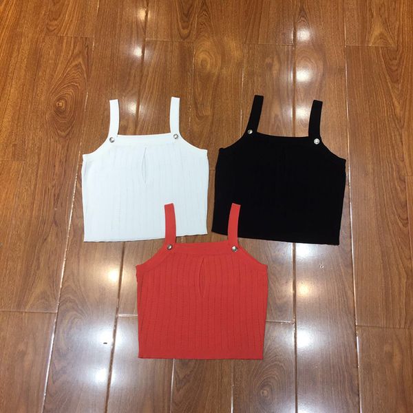 

split sling camis women knitted spring summer knitted vest girl suspenders tanks, White