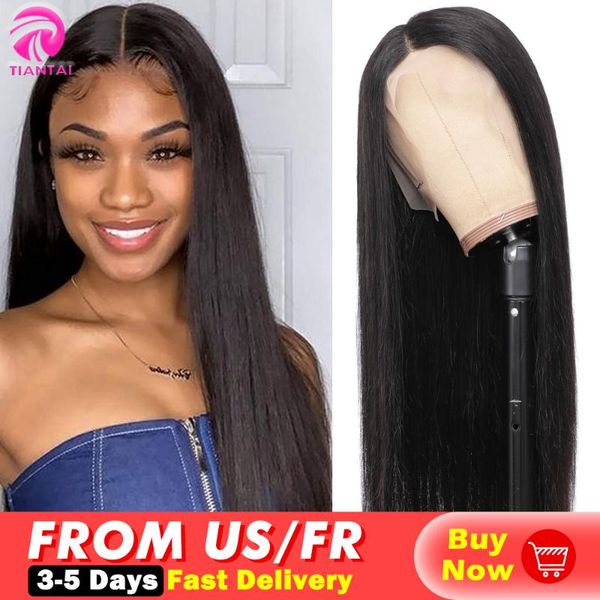 

inch closure wig 4x4 lace human hair wigs long straight for woman brazilian remy 150 density, Black;brown
