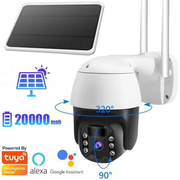 

cameras tuya smart life 4g sim card solar powered battery wifi security camera 360 wireless ptz pir speed dome intelligent energy