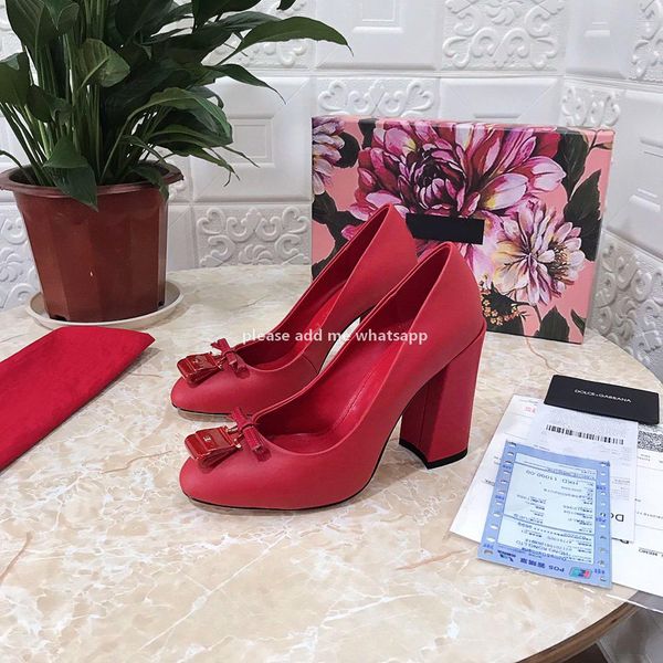 

2021s classic ms high-heeled selling shoes style arrived european station fashion matching spring and fall sales with box u, Red;white