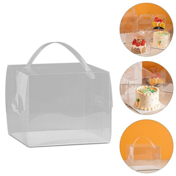 

gift wrap 10pcs transparent cake wrapping boxes dessert packing cases handheld