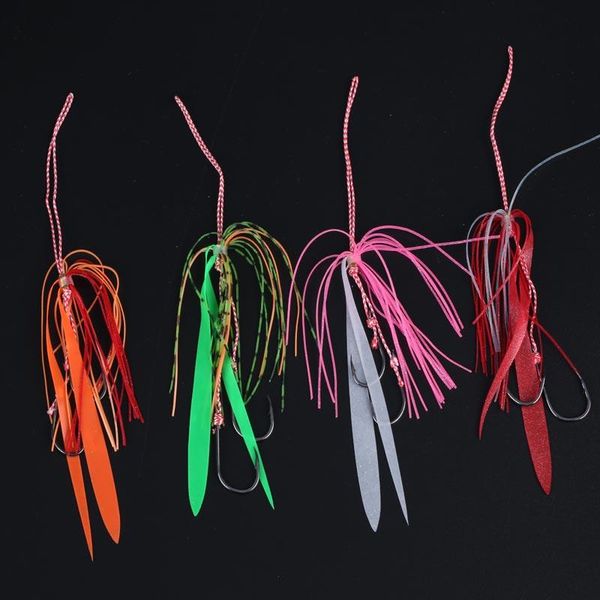 

japan genuine yanyue hook beard skirt belt glue wire iron plate double 13/15/17# fishing hooks