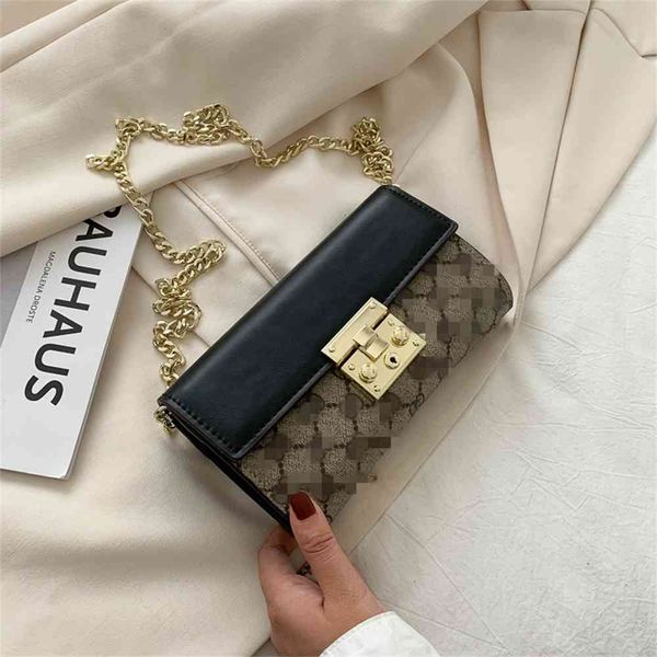 

high sense chain women's bag new fashion versatile one shoulder messenger bag small square hand envelope purse black friday