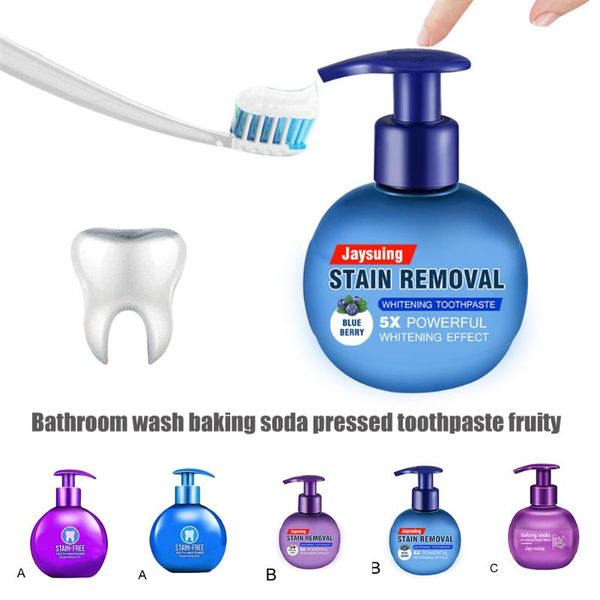 

ly baking soda toothpaste whitening stain remover 220g press intensive for brushing teeth fq-ing liquid soap dispenser