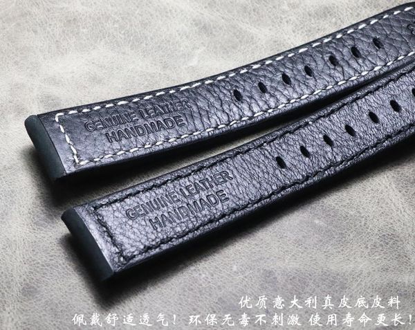 

watch bands handmade accessories vintage genuine leather 22mm 24mm wristband watchband watchstrap casual black belt, Black;brown