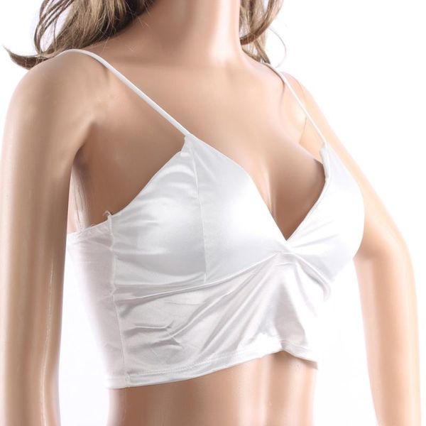 

camisoles & tanks 1pc women sleeveless camisole hipster lingerie short tank deep v neck black crop bralette summer, Black;white