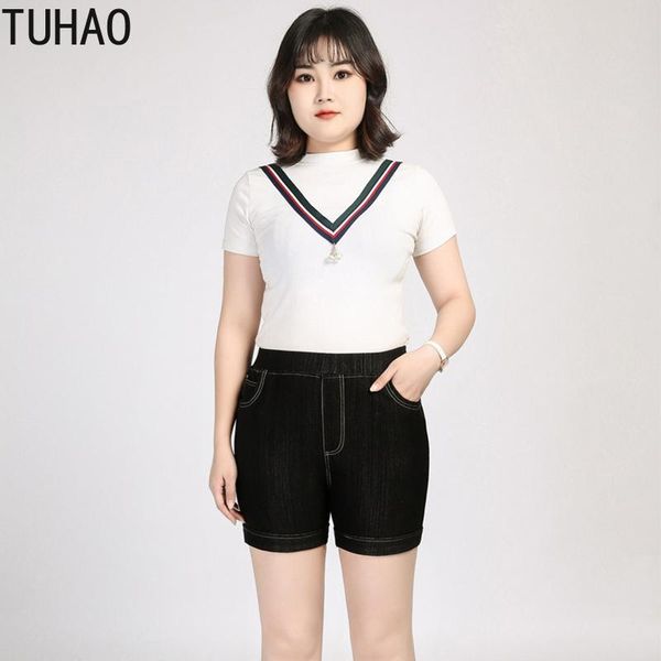 

women's jeans tuhao 2021 summer voersize mother shorts big size women large 9xl 8xl 7xl 6xl high waist denim wm18, Blue