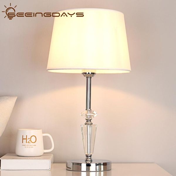 

table lamps seeingdays nordic luxury crystal lamp for bedroom bedside modern night light decor