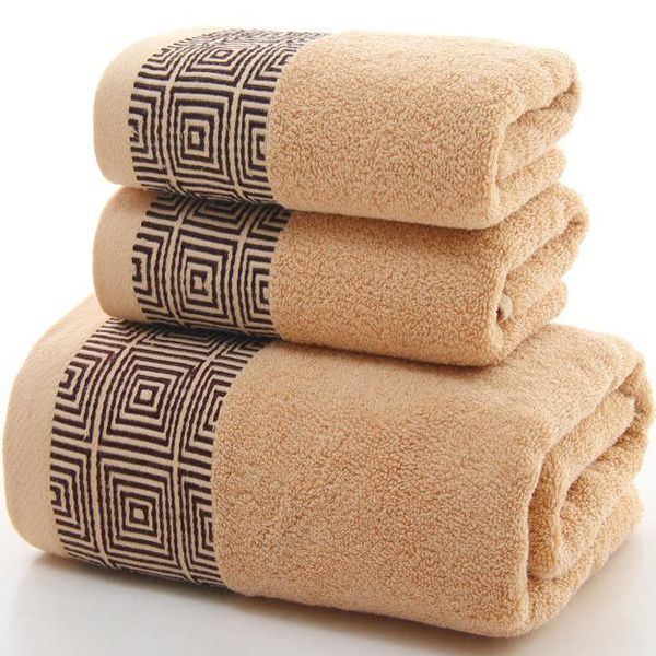 

56#cotton towel bath set 140x70cm 35x75cm soft absorbent three-piece