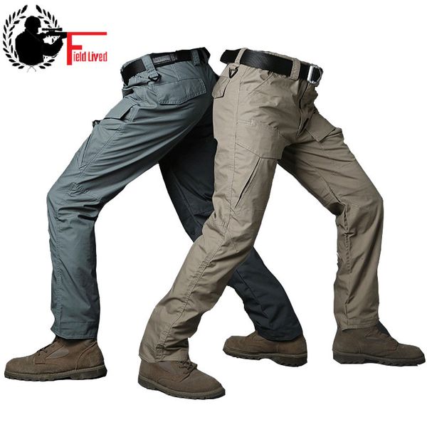 Homens À Prova D 'Água Militar Militar Calças Táticas Masculinas Soldado Soldado Calças de Combate Camo Estilo Trabalho Exército Casual Carga Camuflagem Juntos 210518