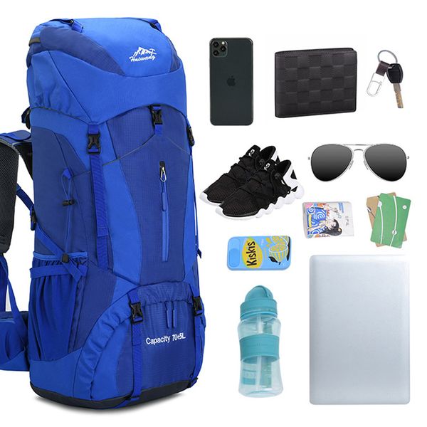 

backpack bag 2021 camping hiking outdoor backpack bag nylon superlight sport travel bag alloy support 75l