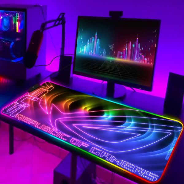 

mouse pads & wrist rests rog pad gamer carpet gaming pc full big mousepad rgb computer desk mat accessories deskmat xxl 900 Ã 400
