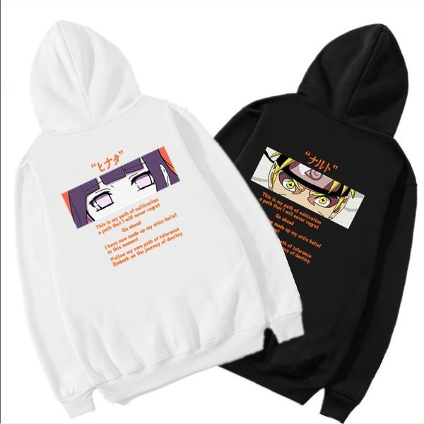 

men's hoodies & sweatshirts 2021 japanese anime women harajuku hoodie funny printed streetwear fashion casual male's sweatshirt co, Black