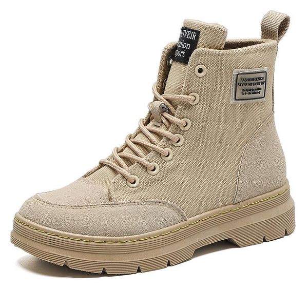 

boots winter women's snow short warm female lady casual shoes non-slip increase height slim round toe canvas, Black
