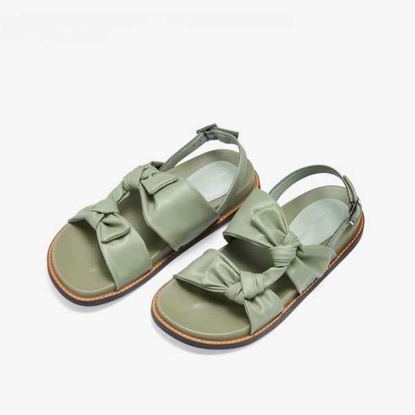 

sandals gladiator women shoes summer green genuine leather flats platform sandal casual student sandalias femininas shoe, Black