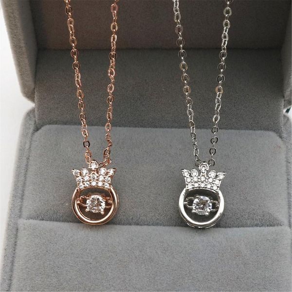 

fashion crown necklace zircon gem chain hillfiger woman necklaces wholesale mushroom hogwarts collar for jewelry pendant, Silver