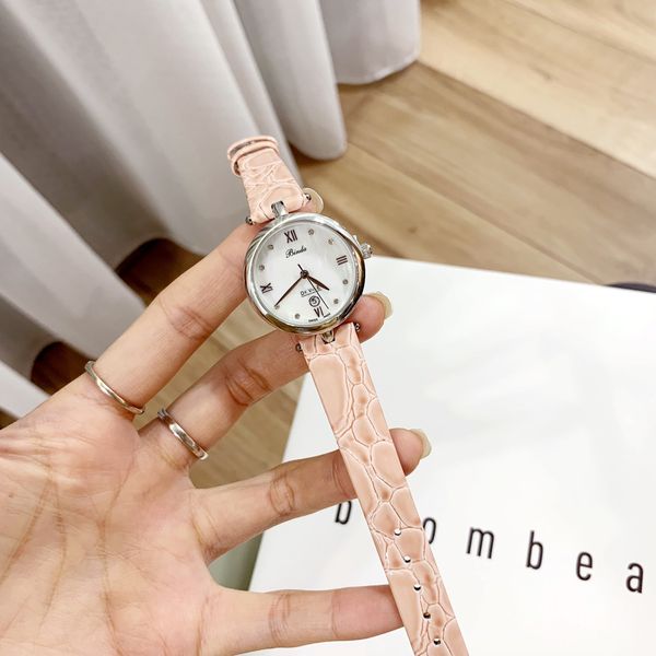 

luxury womens watch fashion simple temperament waterproof belt quartz diamond delivery, Slivery;brown