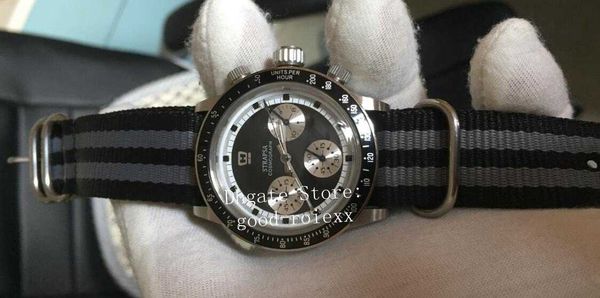 

men wristwatches 4 colors men's quartz chronograph watch mens panda dial men ronda sport fabric cosmograph antique 39mm wristwatches lu, Slivery;brown