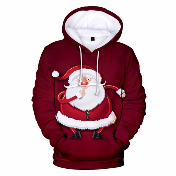 

men's hoodies & sweatshirts christmas baby/children funny boy/girls winter long sleeve warm hip hop santa claus kids hoody, Black