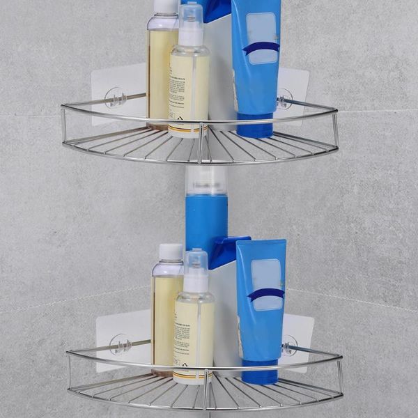 

bathroom storage & organization 2pcs stainless steel triangles rack over toilet shelf wall-mounted dry household items