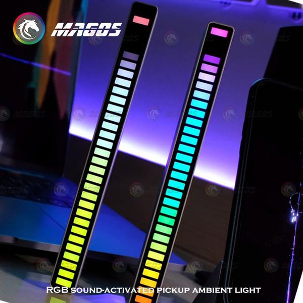 

fans & coolings pc rgb led strip light music sound control rhythm backlight night lamp usb/recharge energy-saving for computer lapcar