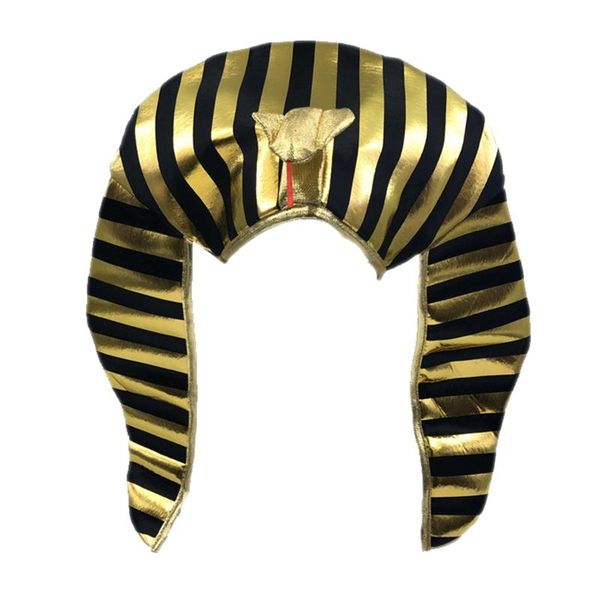 

party hats egyptian pharaoh costume hat king headpiece gold-plated cobra for halloween dress up themed supplies